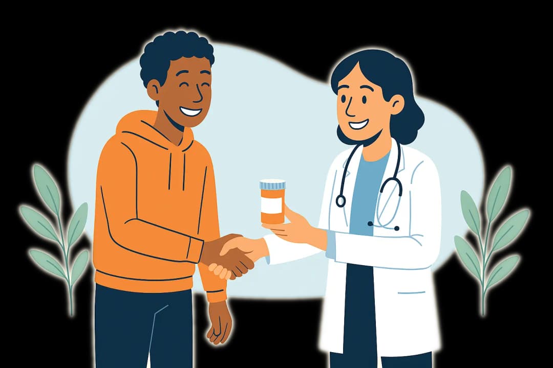 A patient receiving investigational treatment from a doctor